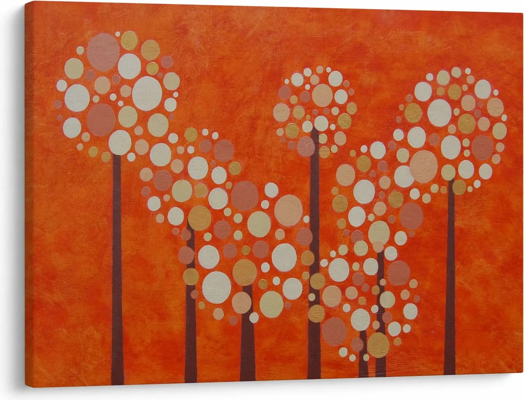 Obraz - Oranžový les (70x50 cm)