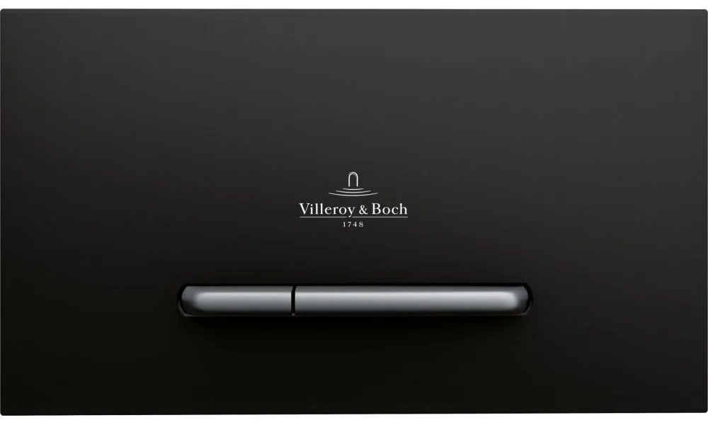 VILLEROY &amp; BOCH ViConnect E300 ovládacie tlačítko dvojčinné, plastové, čierna matná/chróm matný, 922169AN