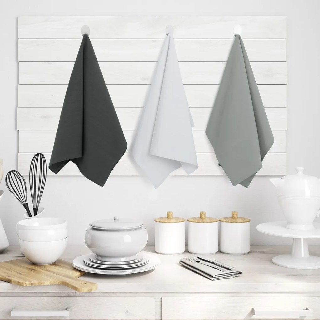 Súprava kuchynských uterákov Letty Plain - 3 ks sivá