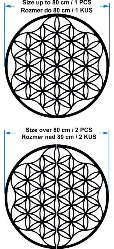 Energetický obraz mandala na stenu z preglejky - rozmer od 50 do 120 cm I SENTOP PR0337