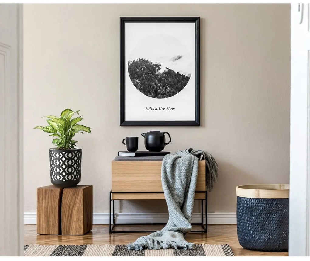 PLASTOVÝ KVETINÁČ ETNIC 20X19 CM ČIERNA