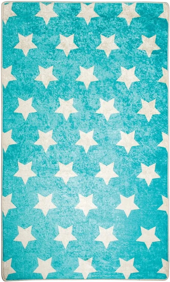 Modrý detský protišmykový koberec Chilam Universe, 140 x 190