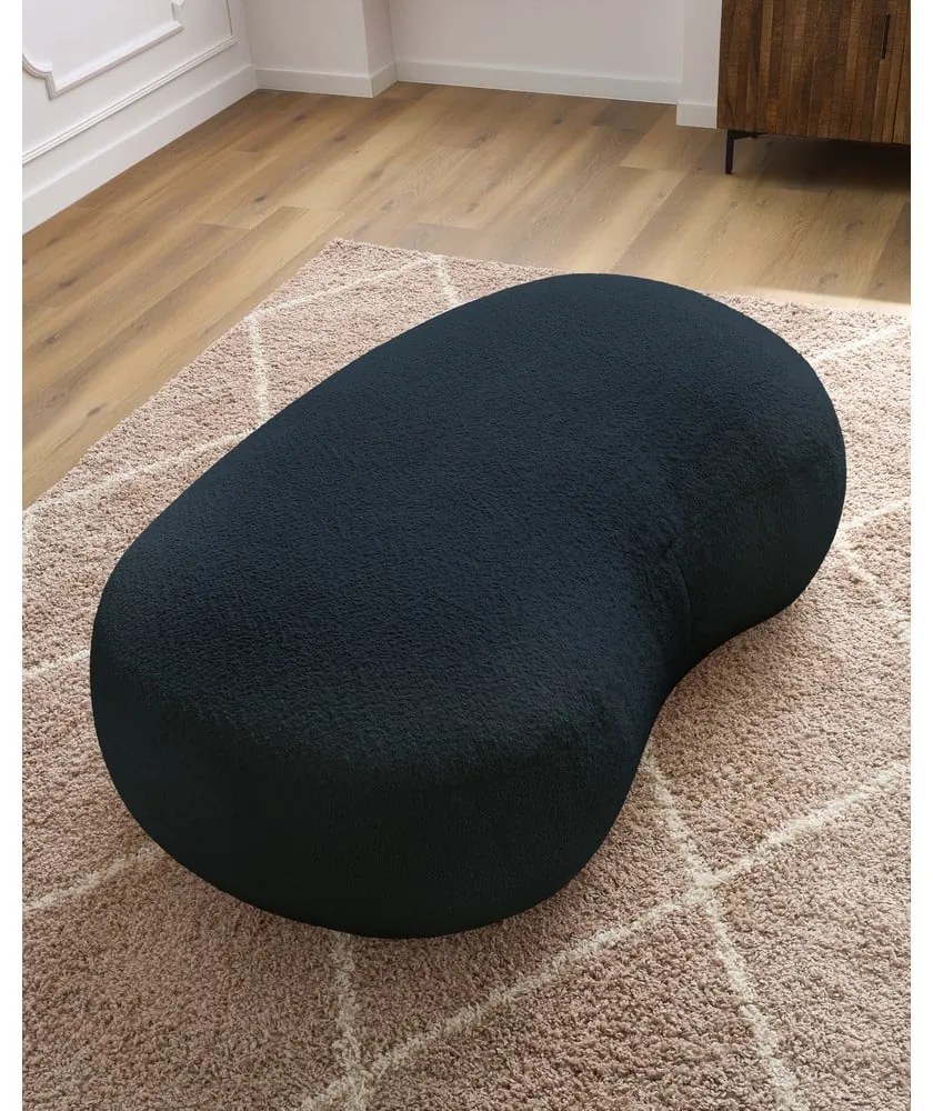 Tmavomodrá podnožka z textílie bouclé Saint-Germain – Bobochic Paris