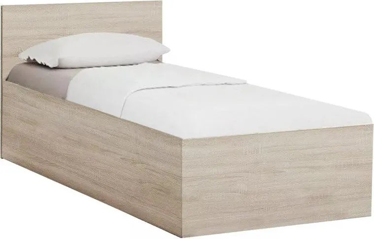 Posteľ SOFIA 80 x 200 cm, dub sonoma Rošt: S lamelovým roštom, Matrac: Matrac COCO MAXI 20 cm