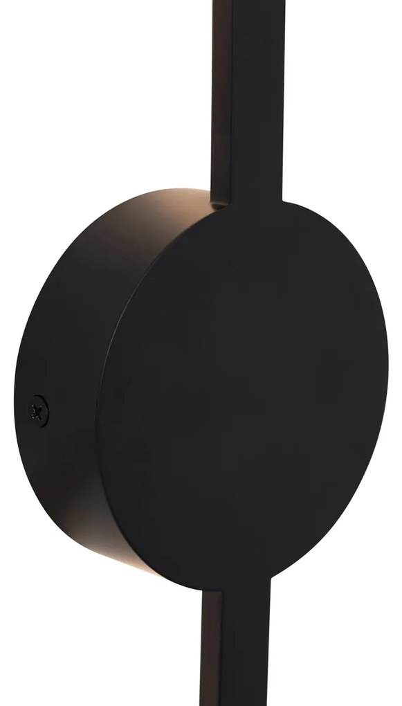 Moderné nástenné svietidlo čierne 100 cm vrátane LED - Clockwise