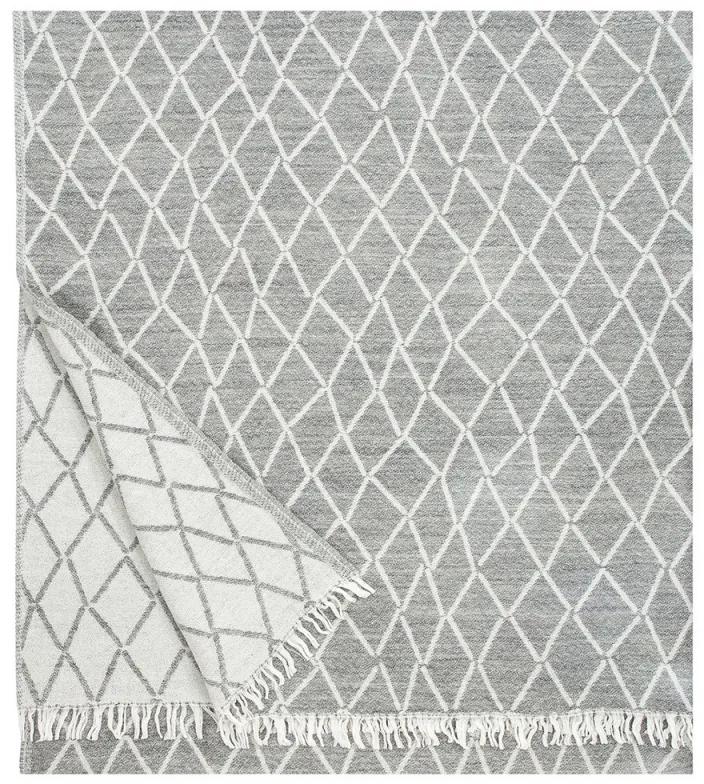 Vlnená deka Puikko 140x180, sivá