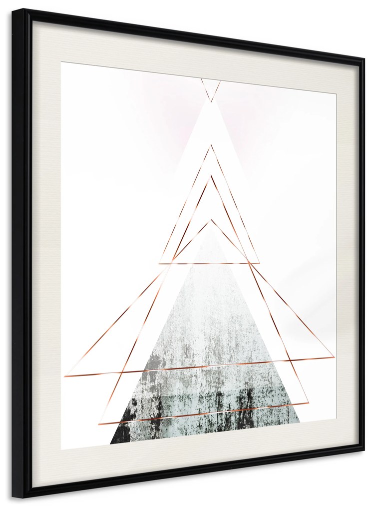 Artgeist Plagát - Geometric Abstraction (Square) [Poster] Veľkosť: 30x30, Verzia: Zlatý rám