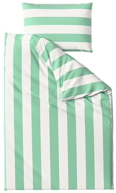 Bavlnené obliečky STRIPES bielo-zelené Rozmer obliečky: 70 x 90 cm | 140 x 220 cm