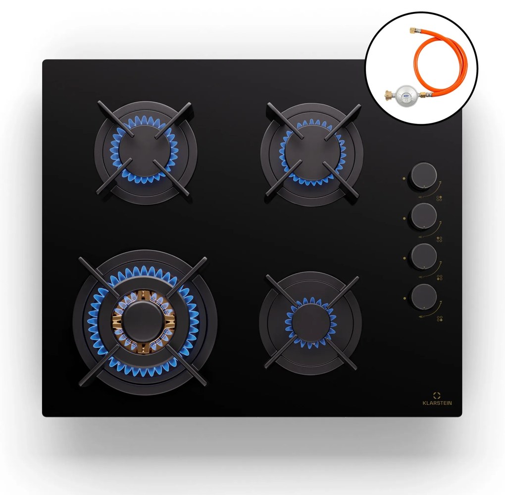 Klarstein Goldflame 4, plynová varná doska, 4 horáky
