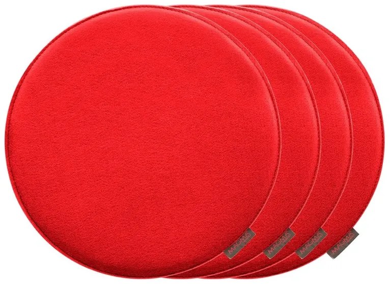 Magma Podložka na sedenie Avaro, 4 kusy (okrúhly, červená)  (100247989)