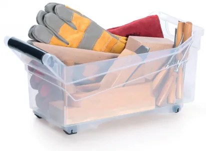 Prosperplast Úložný box, úzký s madlem, systémový NUK 38 x 18 x 18, 10l
