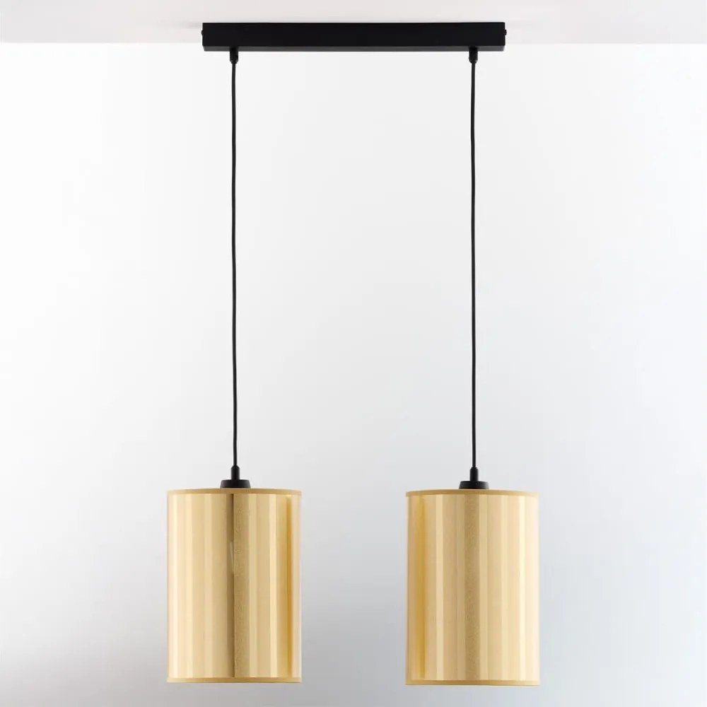 Jupiter 2091 - Luster na lanku CORTINA 2xE27/15W/230V zlatá/čierna