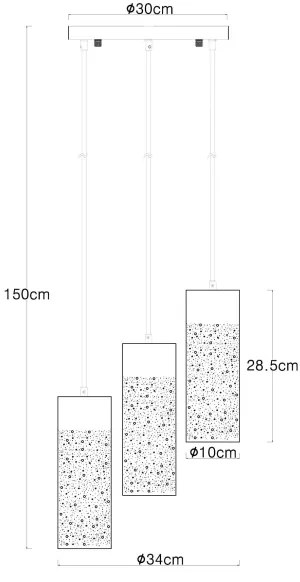 Globo 21005-3H - Luster na lanku CROCKY 3xE27/40W/230V