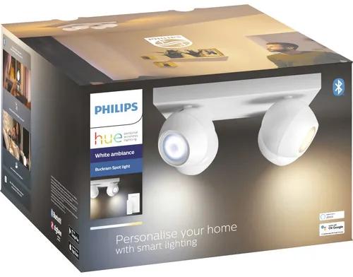 LED bodové svietidlo Philips HUE 8719514339149 Buckram 4x 5W 4x 350lm 2200-6500K biele s diaľkovým ovládaním