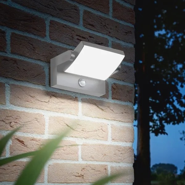 Ideal Lux - LED vonkajšie nástenné svietidlo so senzorom SWIPE LED/21W/230V CRI90 IP54 sivé