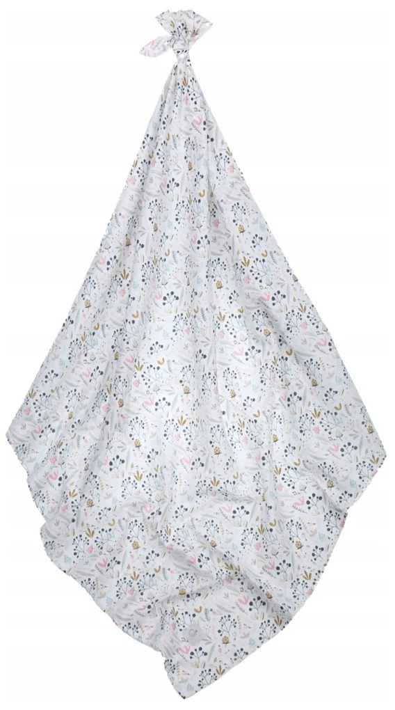 BabiM Mušelínová zavinovacia plienka 120x120 Comfort Design Farba: ružová-slon