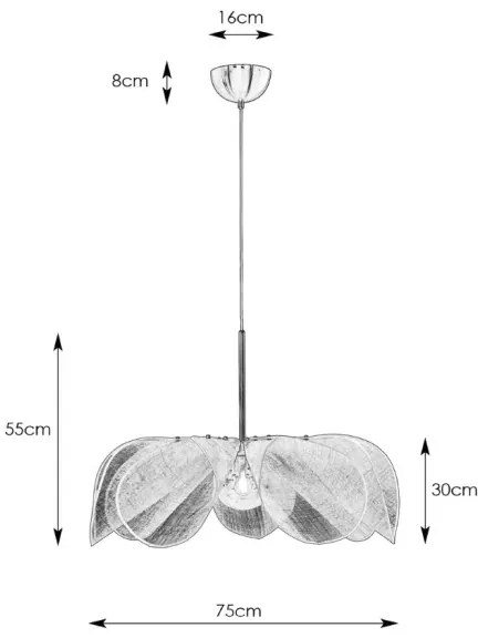 Markslöjd 108818 - Luster na lanku STYRKA 1xE27/40W/230V pr. 75 cm biela