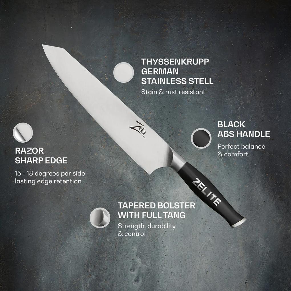 Comfort Pro, 9" nôž kiritsuke, 56 HRC, nehrdzavejúca oceľ