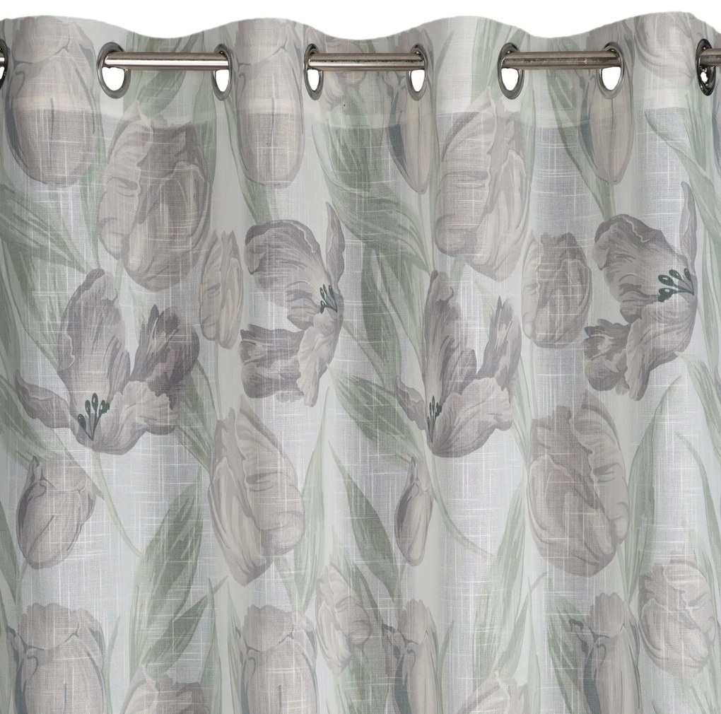 ZÁVES NA KRÚŽKOCH MILLIE 140X250 CM KVETY