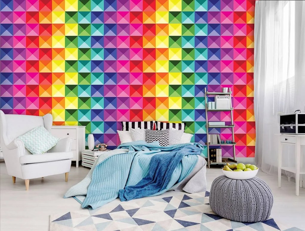 Fototapeta - Farebné kocky (152,5x104 cm)