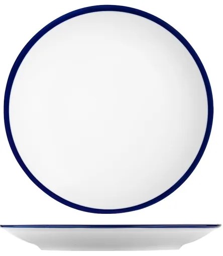 Jedálenská súprava 24 ks biela/modrá/porcelán