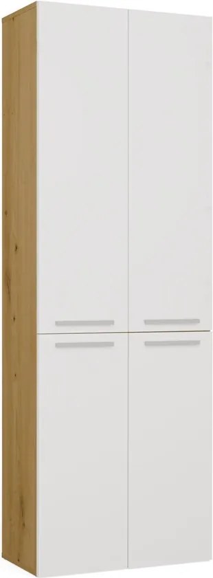 Koupelnová skříňka s 2 koši na prádlo NEL 2K DD bílá/dub Artisan