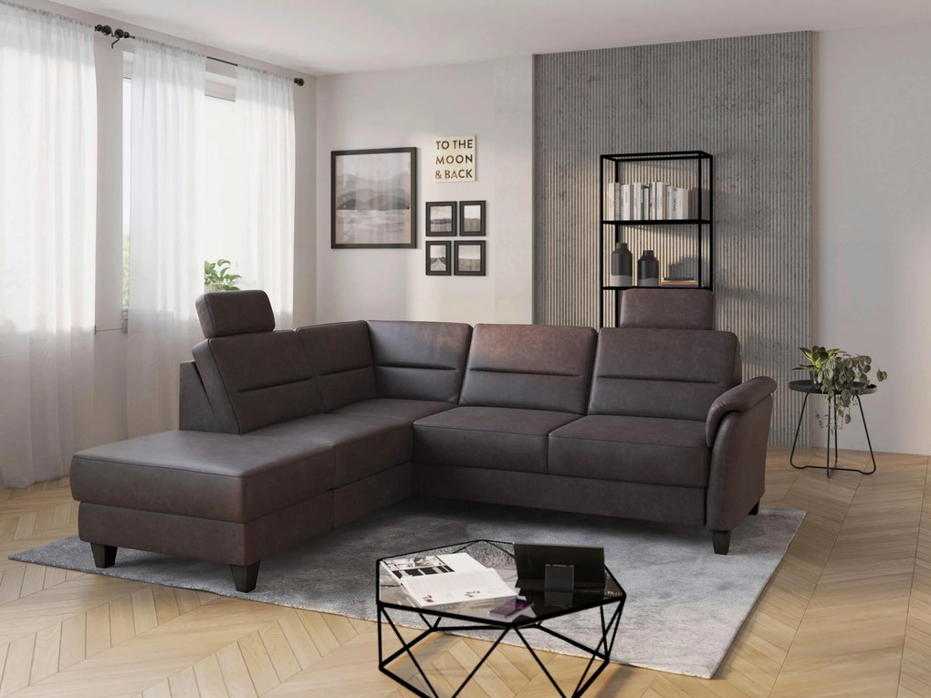 XXXLutz ROHOVÁ SEDAČKA, textil, hnedá Sit & More - Sedačky - 000144019789