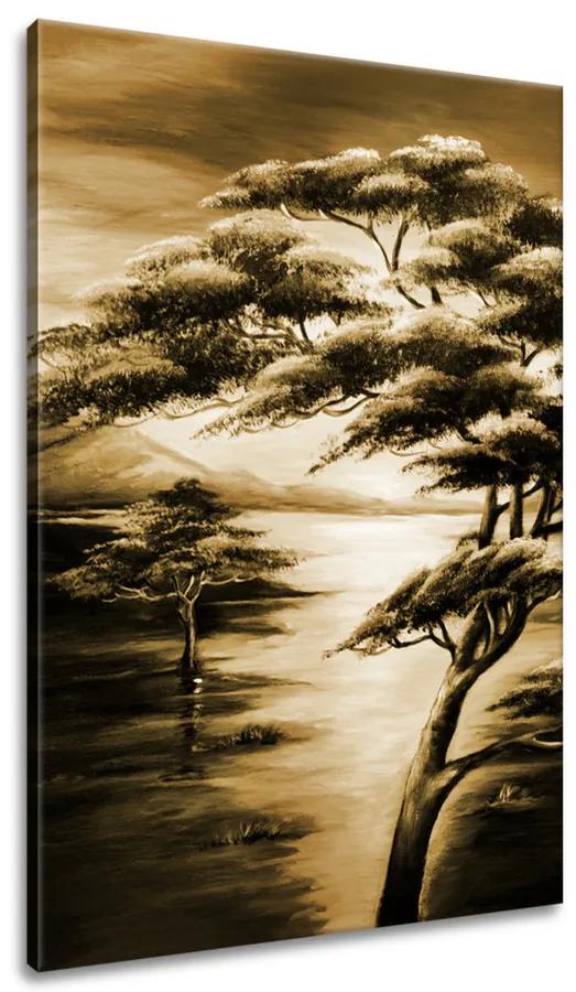 Gario Ručne maľovaný obraz Silné stromy Rozmery: 70 x 100 cm