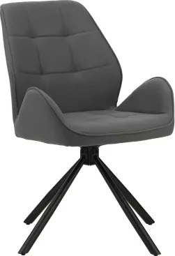 Jedálenská stolička Orinoco, šedá látka%