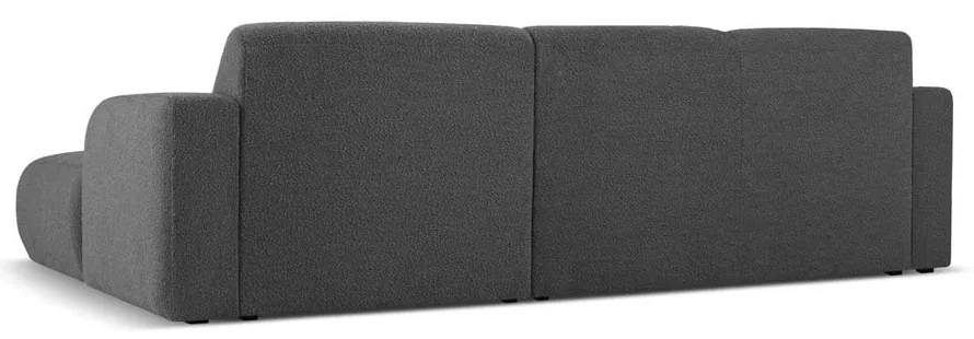 Tmavosivá rohová pohovka z textílie bouclé (pravý roh) Molino – Micadoni Home