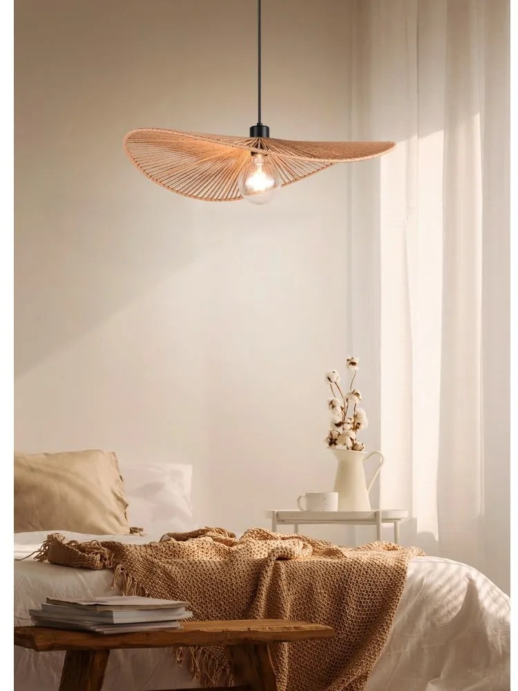 Matne čierne závesné svietidlo ø 58 cm Laurine – Reality