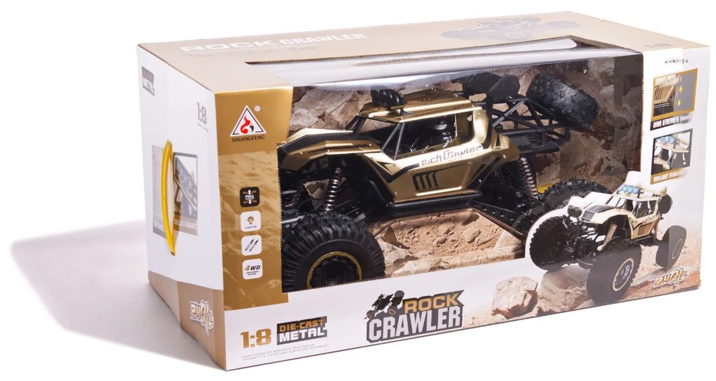IKO RC auto Rock Crawler 2,4GHz 1:8 51cm zlaté
