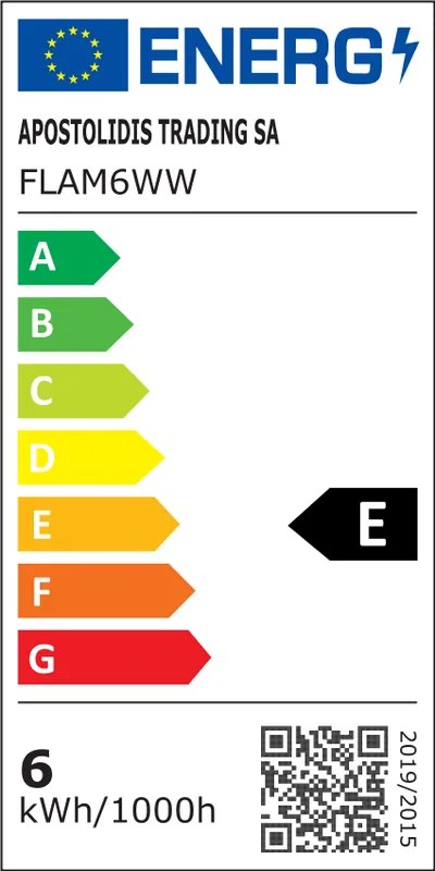 Diolamp LED Filament Candle žiarovka číra C35 6W/230V/E14/2700K/760Lm/360°
