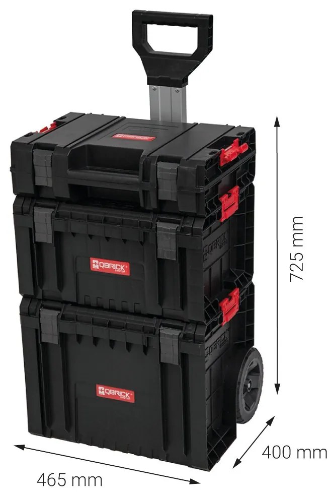Mobilná dielenská sada: Qbrick System PRO – vozík a kufrík na náradie