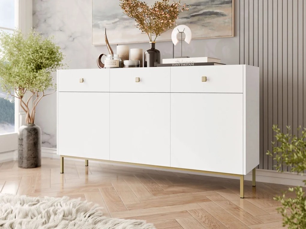 Komoda Priboz 3D3SZ, Farby: biela