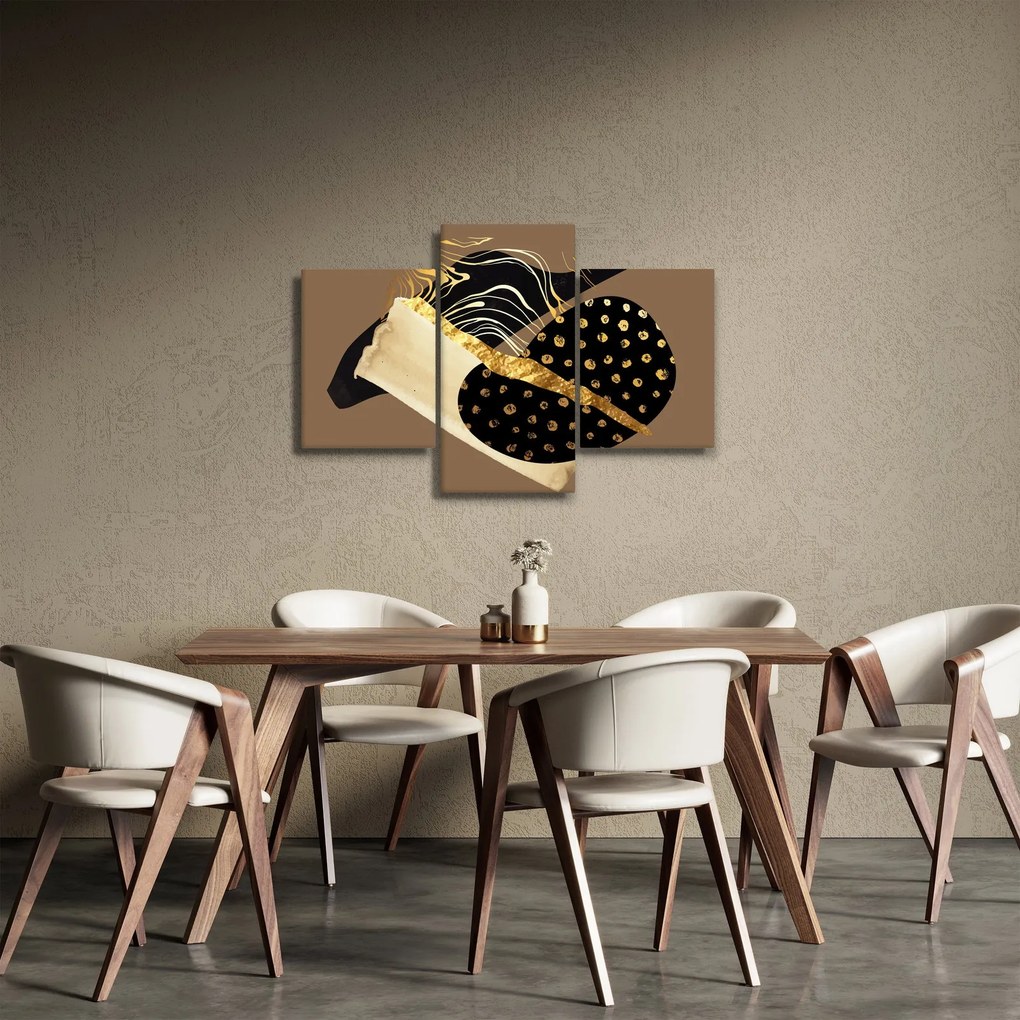 Obraz - Abstrakcia golden brown N⁰1 (90x60 cm)