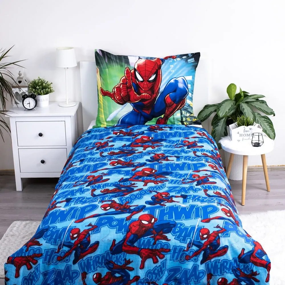Bavlnené detské obliečky na jednolôžko 140x200 cm Spider-man – Jerry Fabrics