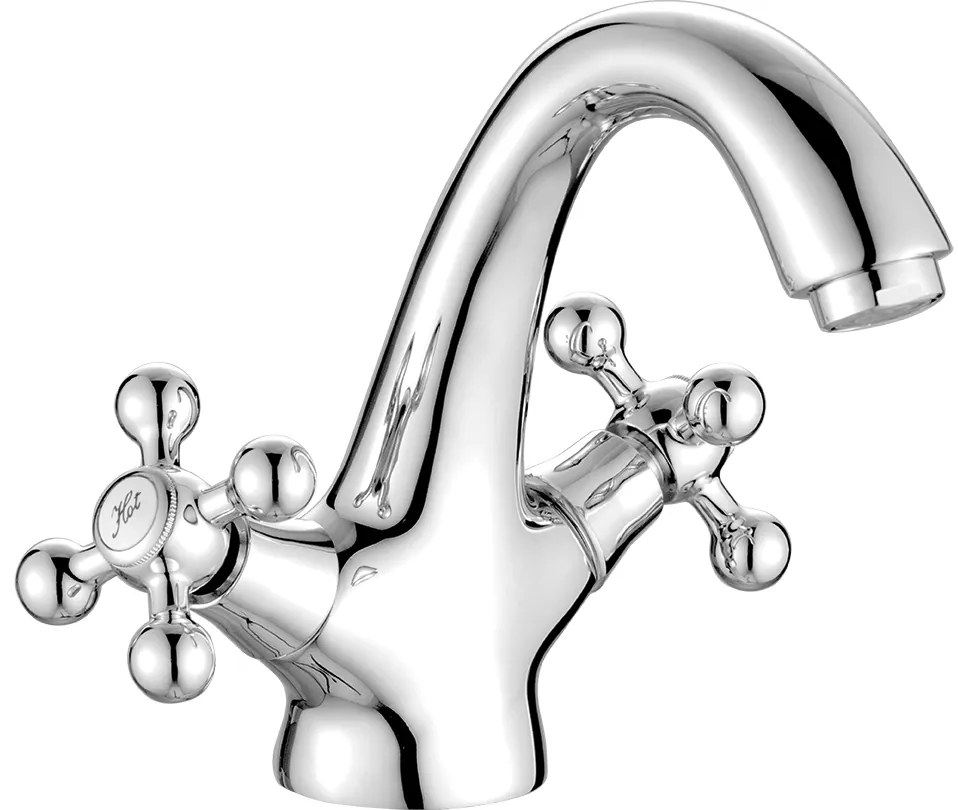 Kuchinox Stilo, umývadlová batéria s odtokovou zátkou ClickClack, chrómová, LAV-BKI_022D