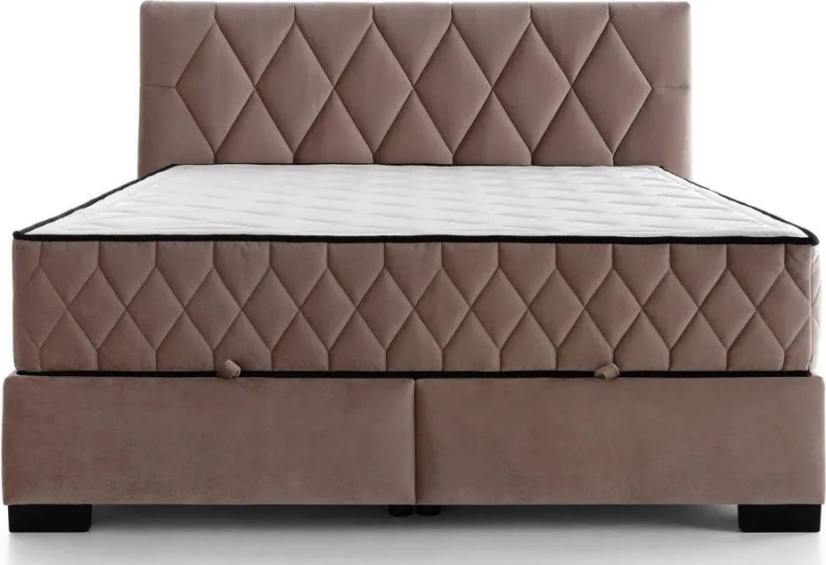 Posteľ Reve 180x200 cm, tmavo ružová látka