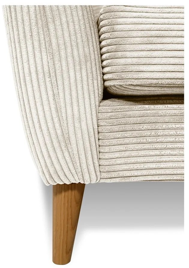 Biela menčestrová pohovka 206 cm Paris – Scandic