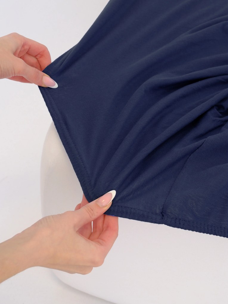 Jersey plachta Classic 180 x 200 cm – tmavo modrá