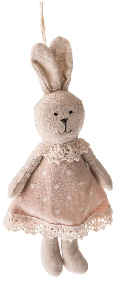 Súprava 2 ružových veľkonočných dekorácií Dakls Ms. Bunny