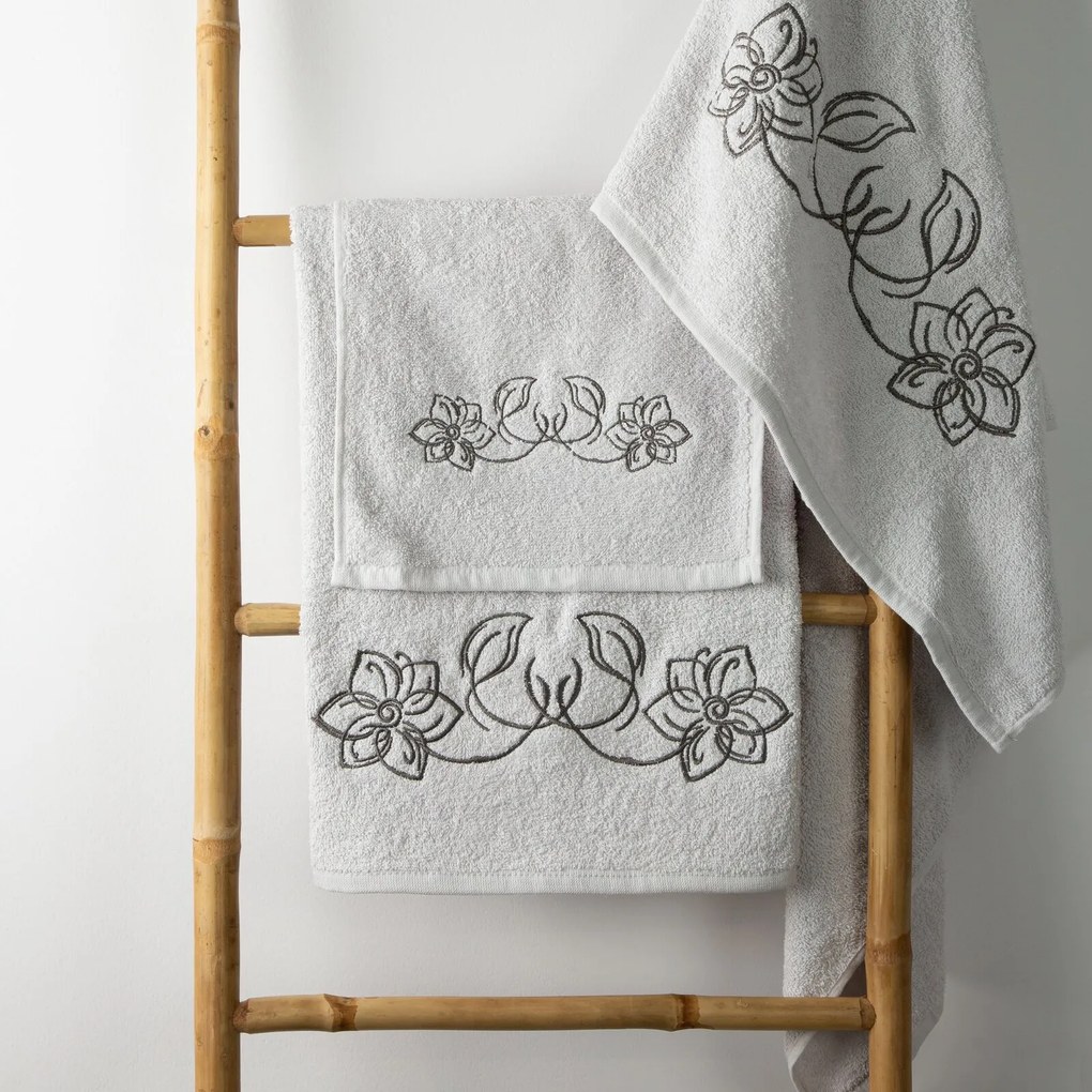 FROTÉ UTERÁK LILA SADA 1KS 30X50 CM, 1KS 50X90 CM, 1KS 70X140 CM STRIEBORNÁ