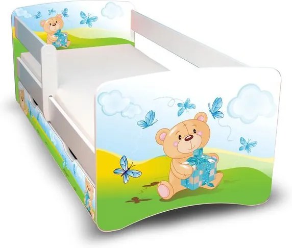 MAXMAX Detská posteľ so zásuvkou 160x70 cm - MÍŠA S darčeky II 160x70 pre všetkých ÁNO