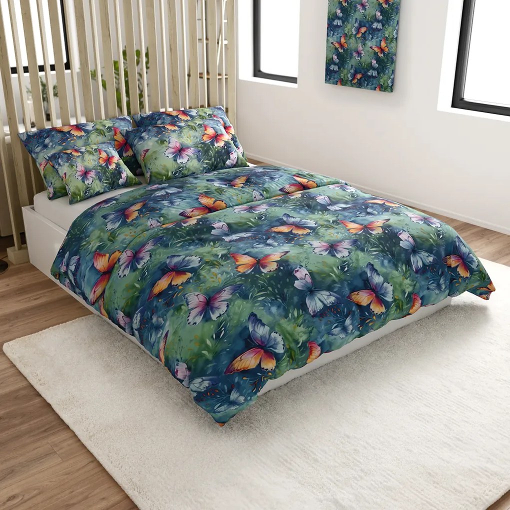 Obliečky z mikrovlákna COLORFUL BUTTERFLY, farebné Rozmer obliečky: 70 x 90 cm | 140 x 220 cm