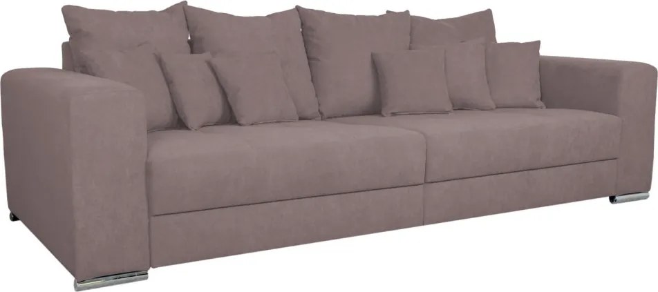 Široká pohovka Rosa, ružová látka