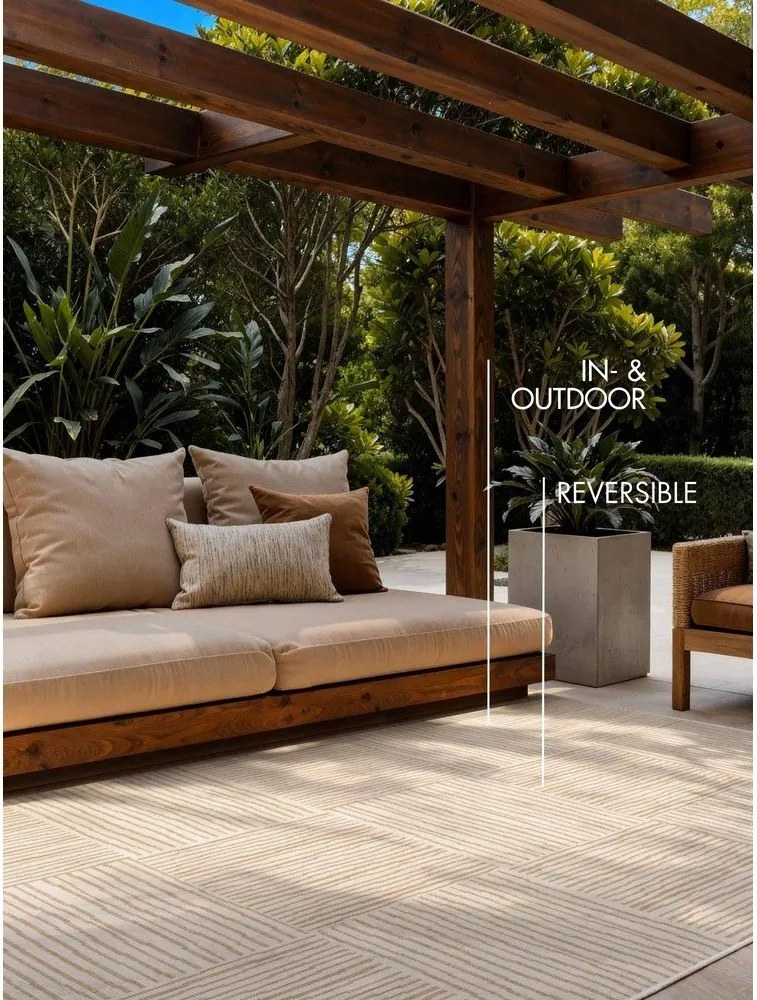 Krémovobiely/v prírodnej farbe vnútorný a vonkajší koberec 200x300 cm Haringey Nightingale – Ted Baker