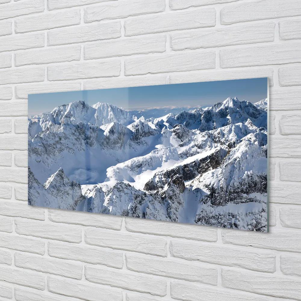 Nástenný panel  horské zimné 120x60 cm