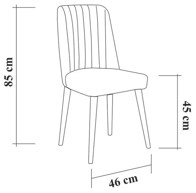 Jídelní židle VINA šedá/atlantic