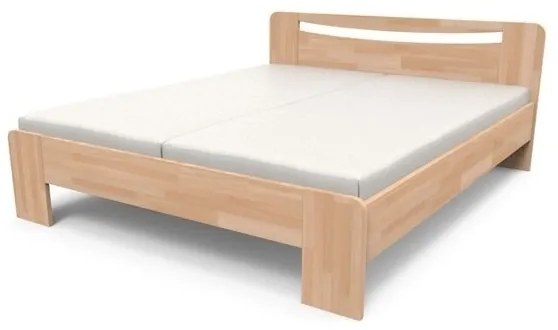 TEXPOL Manželská masívna posteľ SOFIA Veľkosť: 200 x 200 cm, Materiál: BUK morenie tabak